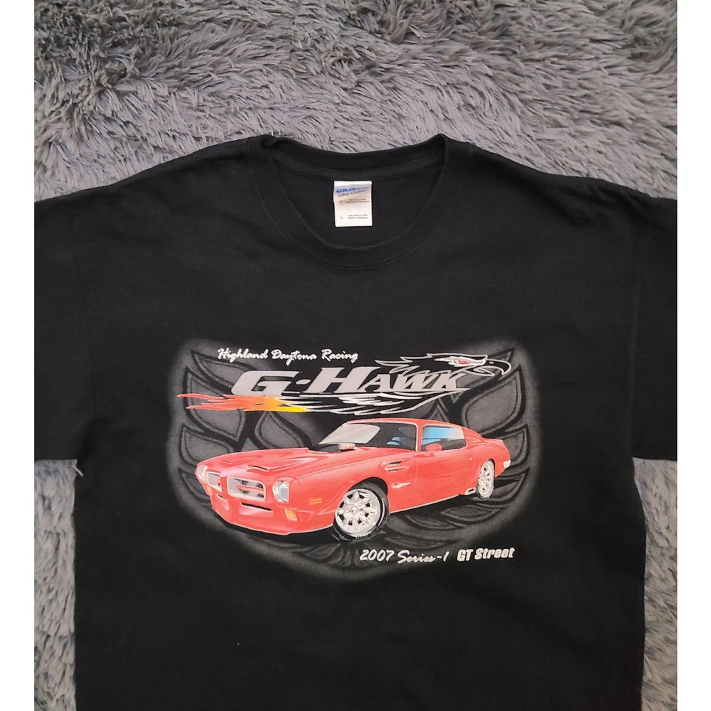 Pontiac Firebird Trans Am Mens Shirt Large 1974 G Hawk Muscle Car TV